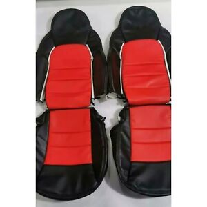 Chevy Corvette C6 Sports Seat Covers In Red & Black Color (2005 - 2011)