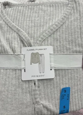 Conjunto de pijama de franela gris Reino Unido talla 4-24 2XS-2XL Foto 1 de 3