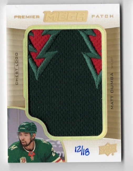 2020-21 Upper Deck Premier Mega Patch Chest Logo #PMP-MD Matt Dumba 12/18 - Image 1 of 1