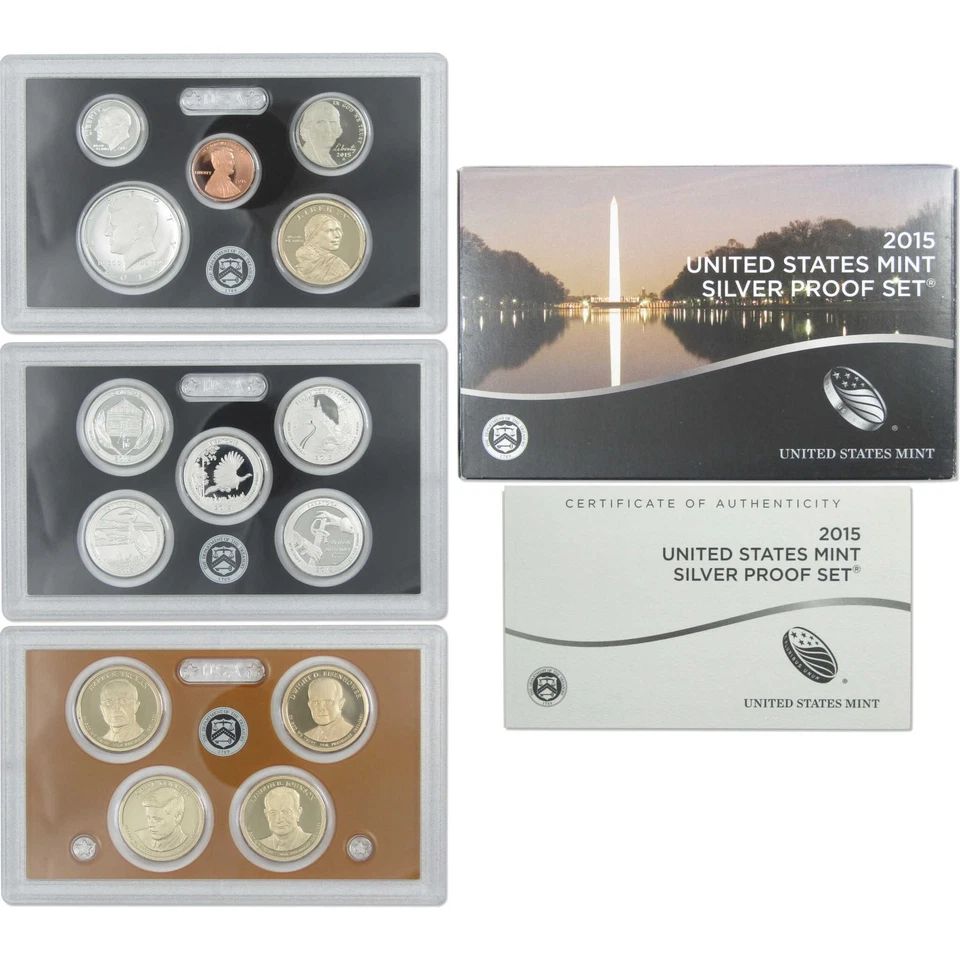 2015 Silver Proof Set U.S. Mint Original Government Packaging OGP COA - Image 1 of 4