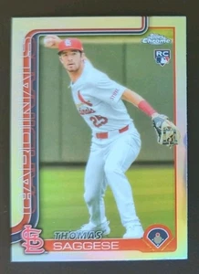 2025 Topps Chrome Thomas Saggese RC Refractor Parallel #87 - Picture 1 of 2