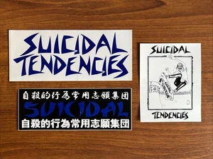 Lote de 3 calcomanías adhesivas de monopatín vintage años 90 Y2K SUICIDAL TENDENCIES patinador - Imagen 1 de 6
