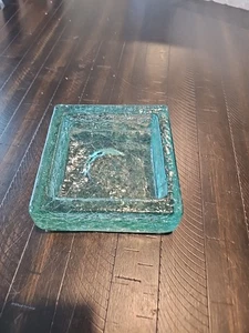 Seltene Vintage Murano Marokkanisches Zimmer Quadratische Glasschale - Bild 1 von 12