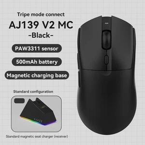 AJAZZ AJ139 V2 MC Wireless Mouse Wired 2.4G Bluetooth Three-Mode Gaming 300mAh - Picture 1 of 6