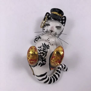 FIGURA TOM'S DRAG ESCULTURA DE CHAT - ARTE DE THOMAS HOFFMANN - Arte pintado de gato - Imagen 1 de 5