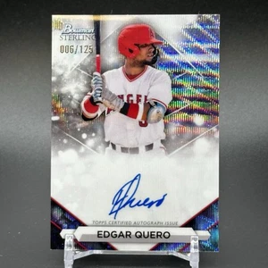 2023 Bowman Sterling Edgar Quero Wave Refractor Auto #d /125 Chicago White Sox - Picture 1 of 3