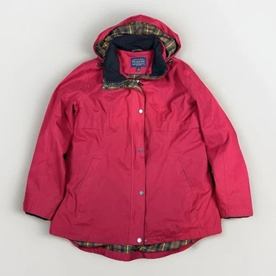 Chaqueta Pendleton Mujer L Franela Línea Anorak Invierno Rojo Foto 1 de 4