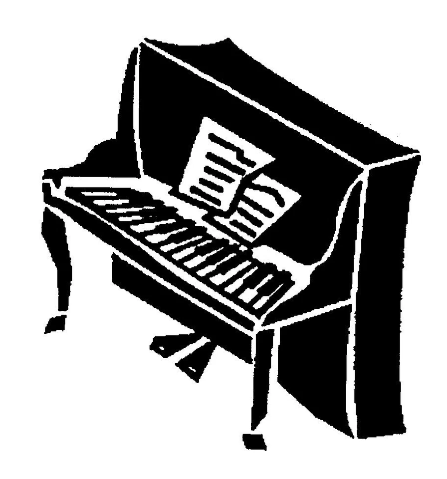 Aufkleber Klavier Piano Tasteninstrumente Musik - Bild 1 von 1