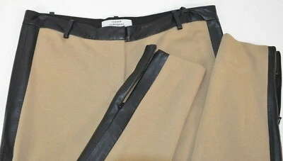 Pantalones elásticos para mujer Robert Rodriguez talla 6 lados de cuero acanalados divertidos Foto 1 de 4