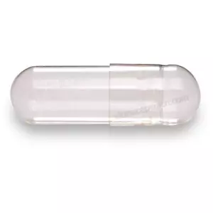 Empty Hard Gelatin Capsule Size 1 Clear/Clear x 1000 Kosher Gel Caps Joined - Picture 1 of 5