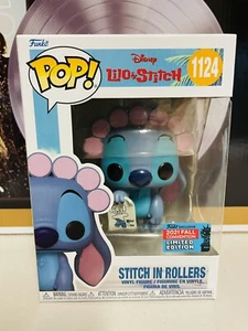 🔒Vauled Lilo & Stitch Stitch in Rollers NYCC 2021 US Pop! Vinyl (1124) - Picture 1 of 1