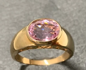 Anillo de oro Kunzit 375er Harry Ivens talla 63 - Imagen 1 de 14