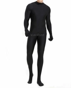 Traje Spandex Zentai Sin Cabeza Mangas Largas Unitard Cremallera Body Disfraces - Imagen 1 de 19