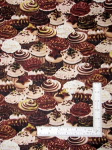 Cupcake Dreams Stoff Schokolade Chocolicious Baumwolle Kanvas Studio Benartex Yard - Bild 1 von 2