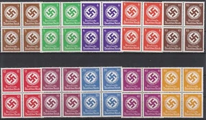 Stamp Selection Germany Official Blocks WWII Third Reich Fresh From Sheets MNH - Picture 1 of 10
