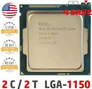 4th Gen Intel Pentium G3260 3.30GHz Dual-Core 3MB LGA-1150 Desktop CPU SR1K8 - Picture 1 of 1