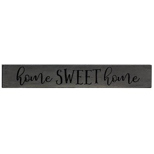 New Rustic Farmhouse Chic Shabby Primitive HOME SWEET HOME Grey Wood Sign 24" - Image 1 of 1