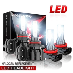 Para For Chrysler 200 2015 Faros LED + Kits de luces antiniebla 6000K - Picture 1 of 17