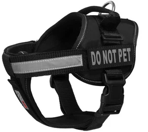 "Chaleco para perro NOT PET ASK PET ME" con parche reflectante extraíble talla 15"" - 46" - Imagen 1 de 16