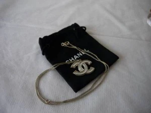 AUTH NEW CHANEL CLASSIC GOLD & SILVER BIG CC LOGO ADJUSTABLE NECKLACE w/RECEIPT - Picture 1 of 5