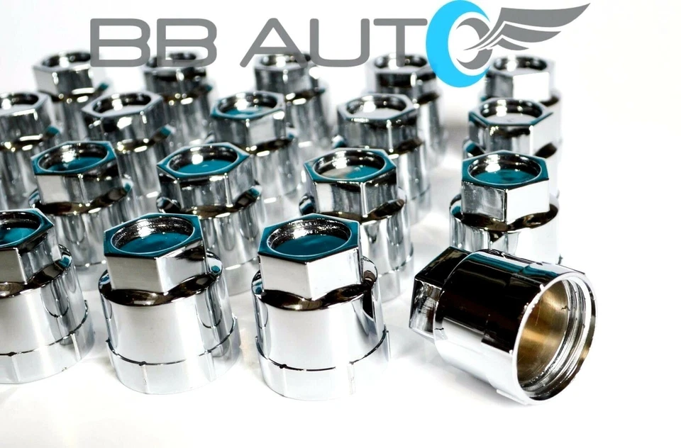 SET OF 20 NEW 82-92 CAMARO FIREBIRD SCREW ON CHROME LUG NUT COVERS CAPS - Image 1 of 3