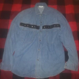 Vintage Original Jordache Denim Button Down Hemd Westerm RAR 90er Gr. S - Bild 1 von 4