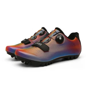 Self-Locking Mountain Unisex Cycling Shoes Outdoor Bicycle Bike 42/8 M - 10.5 W - Picture 1 of 6