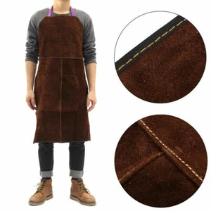 Leather Welding Apron Carpenter Blacksmith Shop Work Safety Equipment Apron - Picture 1 of 11
