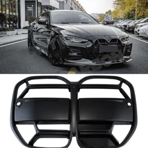 Carbon Fiber Front Bumper Grille Mesh Body Kit For 21-23 BMW 4 Serie G22 G23 - Picture 1 of 7