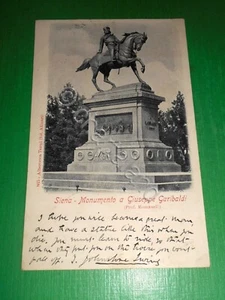 Cartolina Siena - Monumento a Giuseppe Garibaldi 1902. - Foto 1 di 2
