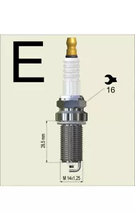 4 pieces 150 141 080 Nology Silver Spark Plug M14x1.25 26.5mm reach 16mm Hex - Picture 1 of 1