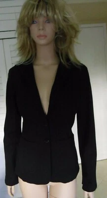 Chaqueta Kay Unger Mujer Negra Talla 6 Usada Forrada Limpieza en Seco Foto 1 de 4