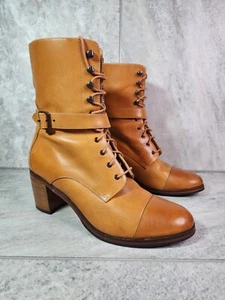 Wolverine 1000 Mile X Samantha Pleet Tan Blixen Mid Calf Boot Women's Size 8.5 - Picture 1 of 12