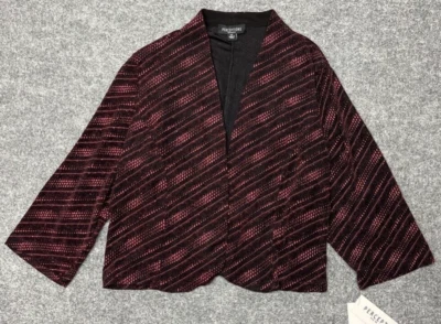 Traje Chaqueta Blazer Perceptions Mujer Plus 2X Multicolor Diagonal Rayas Nuevo Foto 1 de 4