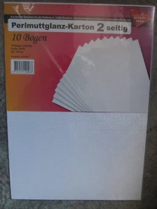 10 BOGEN PERLMUTTGLANZ-KARTON 2 SEITIG+++NEU+++OVP - Bild 1 von 1