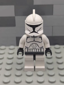 LEGO Star Wars Clone Trooper Minifigure Phase I White Helmet Figure Clone Wars - Picture 1 of 5