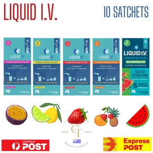 Liquid IV Hydration Multiplier Electrolyte Drink – 10 Sachets – 5 Flavours - Picture 1 of 10
