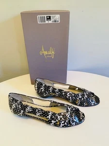 Ballerine donna Amalfi by Rangoni taglia 7,5 Iside bianche/nere nuove con scatola Italia - Foto 1 di 11