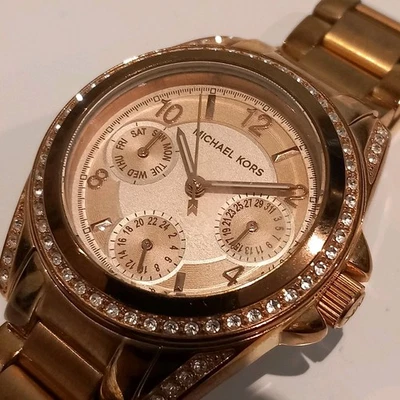 Michael Kors Watch MK5613 Blair Rose Gold Dial Quartz Women's New Battery - Image 1 of 4