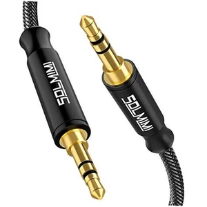 Long Aux Cord for Car Lossless Audio Auxiliary Cable 3.5mm 8 feet / 2.4 m MTM - Picture 1 of 7