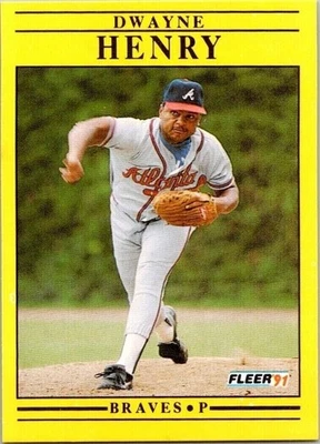 Dwayne Henry Atlanta Braves 692 Fleer 1991 Baseball Card - Image 1 of 2