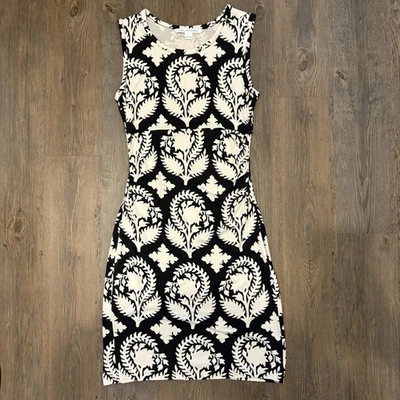 Diane von Furstenberg DVF Size 4 Selene Sheath Dress Silk Floral Print Black - Image 1 of 4