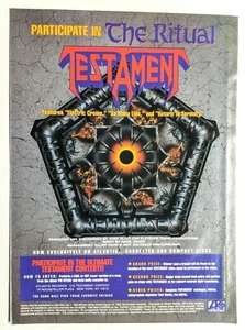 TESTAMENT / CHUCK BILLY / 1992 THE RITUAL LP / ALBUM + CONTEST MAGAZINE PRINT AD - Picture 1 of 1