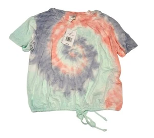 Belle Du Jour Girls Youth  XS Short Sleeve Tie die Tee Shirt  - Picture 1 of 5