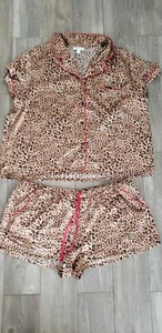 In Bloom By Jonquil Plus Leopard Print Short Sleeve Pajama Set In 2X. VGUC - Picture 1 of 6