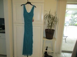 new nwt dress LONG $169 WEDDING BLONDIE NITES TURQUOISE STACIE SKLAR SIZE 1 - Picture 1 of 4