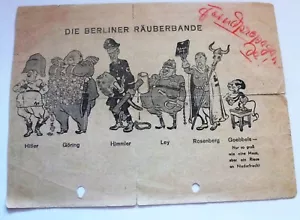 1945 Wehrmacht Flugblatt Alliierte Krieg Wh WW2 2.WK Berlin Räuber Leaflet FL281 - Bild 1 von 9