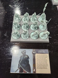 Tully Sworn Shields Stark A Song of Ice & Fire Miniatures ASOIAF CMON - Picture 1 of 1