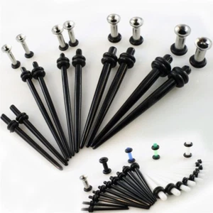 18 Piece MICRO Ear Taper+ PLUG Kit 16G-8G 1.3mm- 3.3mm Expander Set Tunnels - Picture 1 of 1