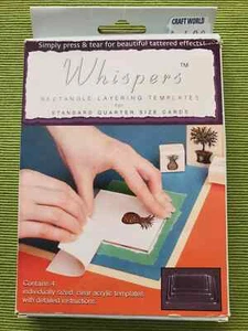 Whispers Plastic Layering Templates RECTANGLE AND OVAL Set 4 Template Sizes - Picture 1 of 3